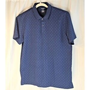 👔 Van Heusen “Never Tuck” Polo Shirt – Size XL Slim Fit – Deep Blue with Pale B